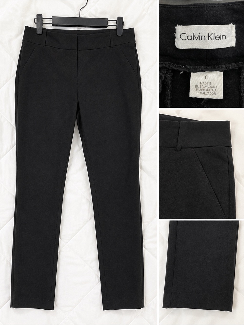 Calvin Klein Women’s Black Ankle Dress Pants Size 8